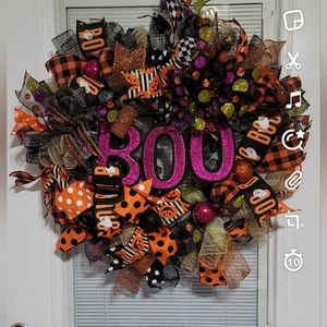 BOO Halloween wreaths
